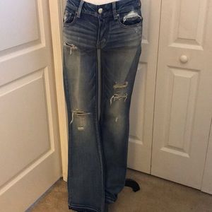 American Eagle flare leg super stretch denim